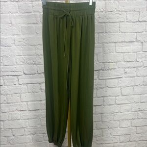 Cider Olive Green Drawstring  Joggers